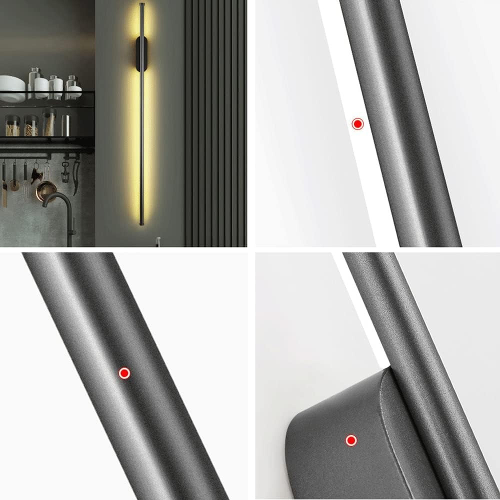 Black Metal Strip 80 Cm Wall Light